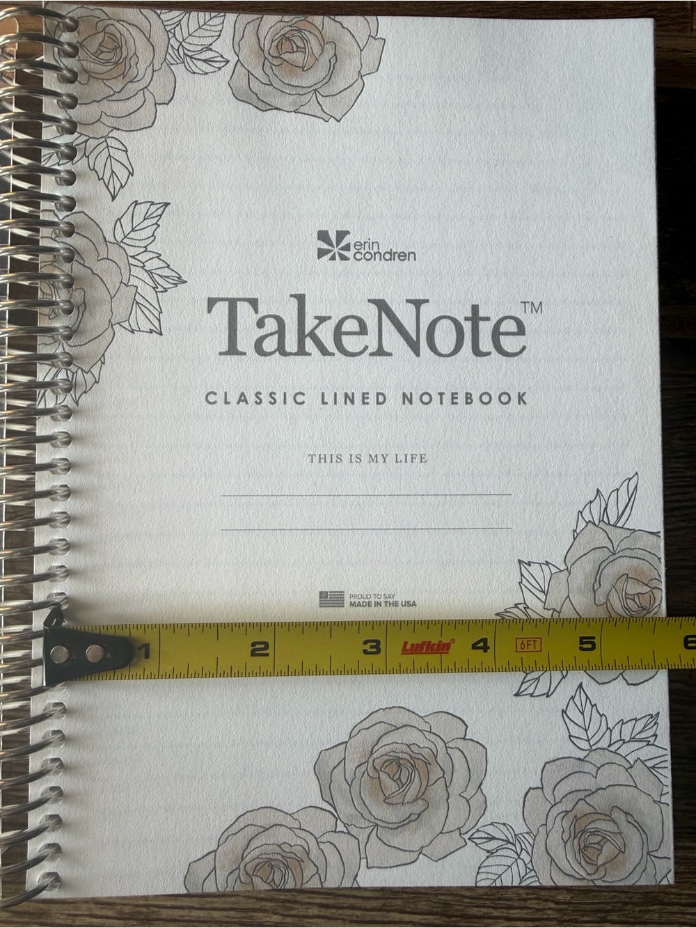 Erin Condren A5 TakeNote Notebook — White, Cream & Lavender Floral - Picture 7 of 7